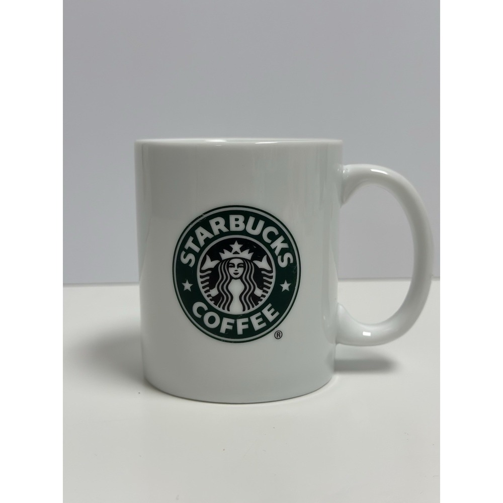 Vintage 2006 Starbucks Coffee Mug Classic White Green Siren Mermaid Logo 8oz Cup
